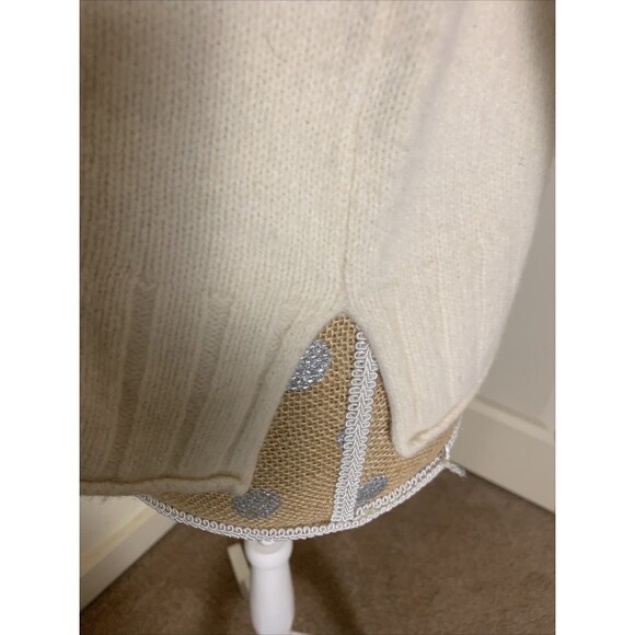 Madewell Star Pullover Sweater Cream 100% Merino Wool Women’s Large Cozy - Picture 7 of 12